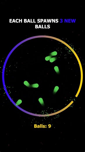 Each ball spawns 3 new balls🤯