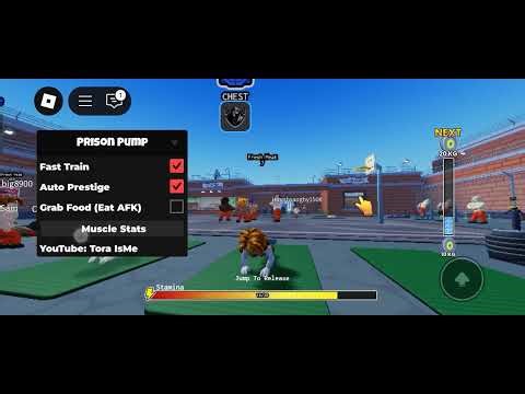 Prison Pump - Fast Train, Auto Prestige, Grab Food (EAT AFK), Muscle Stats, [PASTEBIN, MEDIAFIRE]