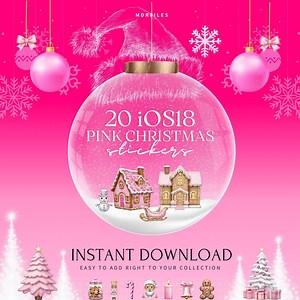 20 Pink Christmas Emoji Stickers for Iphone/apple Ios18 | Aesthetic Emotes for Imessage & Whatsapp - Etsy Canada