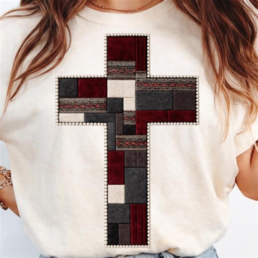 Patchwork Cross PNG, Christian Quilt Cross Design, Rustic Faith Digital Download, Religious Sublimation Design - Etsy