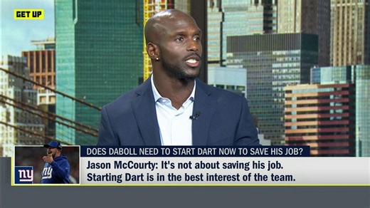 "There's hope if Jaxson Dart comes in, guys in the locker room are like 'alright we have a different chance now to be a good football team.'" Jason McCourty on if the New York Giants should start Jaxson Dart at QB 👀 | Get Up
