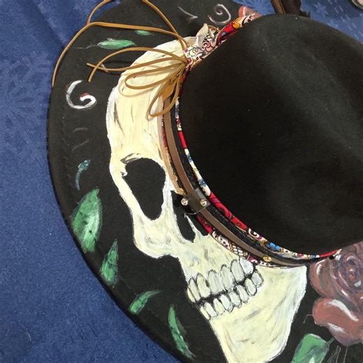 Hand Burned and Painted Custom Hat - Etsy