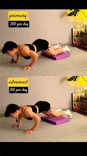 Kneeling push-ups work multiple muscle groups and are great for women. #homeworkout #getagreatbody