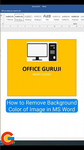 How to Remove Background From Image in MS Word | MS Word Tutorial | #shorts