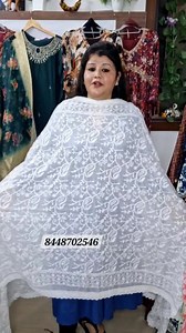 Pure Mul Cotton Dupatta Heavy Chikankari Embroidery  Booking No. 8448702546 No COD All modes of online payment accepted Pls follow the page Aiba X Elegant Collections by nishima | AIBA Premium | Facebook
