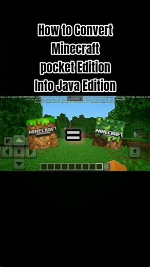 How to Convert Minecraft pocket Edition Into Java Edition #minecraft #shortvideo #pocetedition