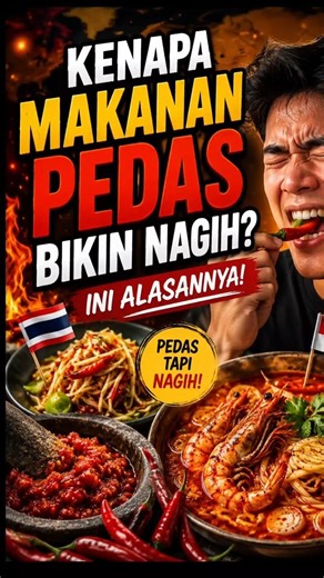 Kenapa Makanan Pedas Bikin Nagih? Ini Alasannya#makananpedas#kulinerdunia#faktamakanan#faktaunik