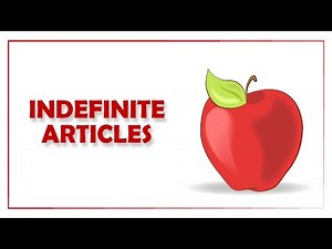 Lesson 1 - Indefinite articles