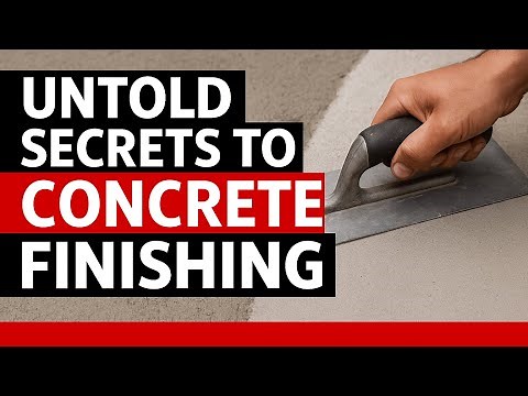 SECRETS OF CONCRETE FINISHING
