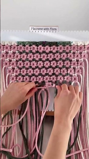 Macrame bag with flower pattern #shorts