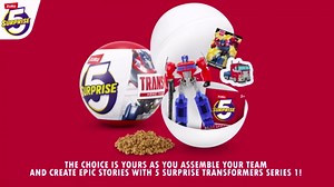 5 Surprise Transformers Series 1 by ZURU, Surprise Unboxing Licensed Transformers Collectible, Mystery Unboxing, Toy for Boys, Ages 3 and up (2 Capsules)