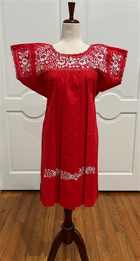 Sandra Mini Dress, Oaxaca Mexican Dress. Hand Embroidered. Silk Threads, - Etsy