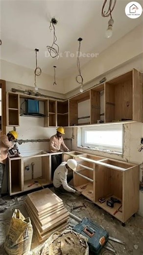 Extreme Modular Kitchen Build Timelapse #beforeandafter #kitchenrenovation #modularkitchen