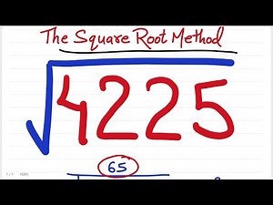 Square Root of 4225 | Square Root by Long Division Made Simple |