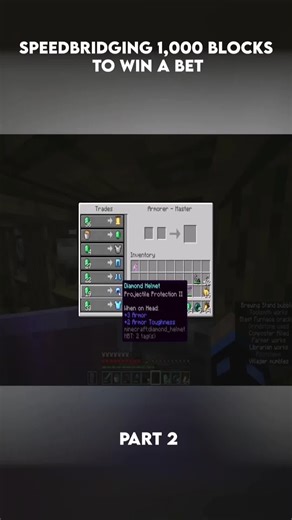 Speedbridging 1,000 Blocks Challenge in Minecraft