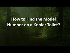 How to Find the Model Number on a Kohler Toilet?