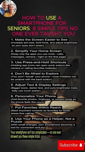 👉 How to Use a Smartphone for Seniors: 8 Simple Tips No One Ever Taught You#SeniorTips#TechForSenior