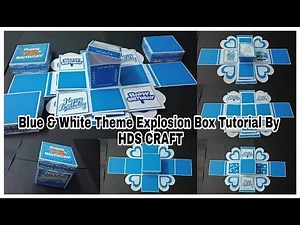 Blue N white Explosion Box Tutorial By HDS CRAFT