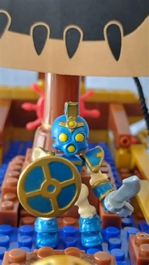 meme esqueleto golpeado el escudo chop chop mega bloks stop motion #skylandersmegablocks