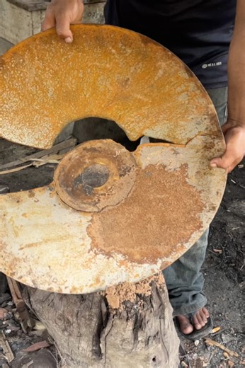 Sati Makes A Sharp Cleaver From The Biggest Disc Plough | The creative