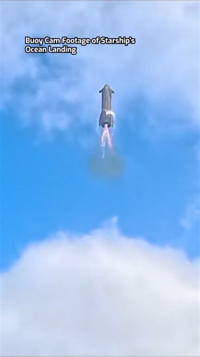 Link Stars | Cameras mounted on buoys captured unique views of Starship igniting its engines for a controlled splashdown in the ocean, during Flight... | Instagram