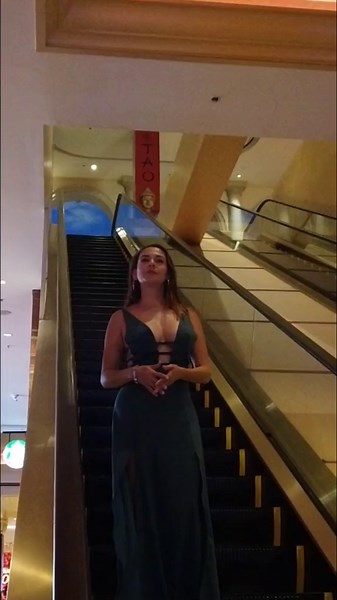 Ford Lady & Izatrips in Green Long Dress
