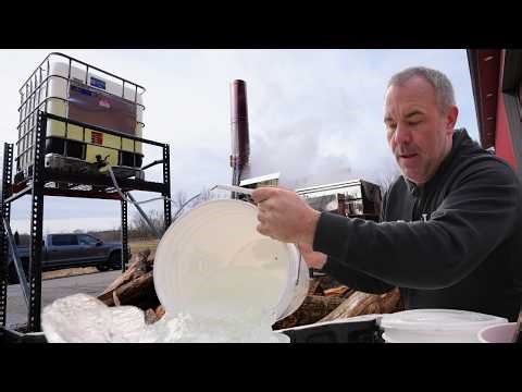 1 Hour of Making Maple Syrup From Start to Finish