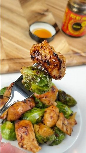 Hot Honey Chicken & Brussels Sprouts Dinner 🔥😋🙌