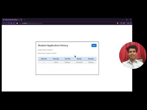 MAD 1 Project Demonstration | Placement Portal Web Application (Flask & SQLite)