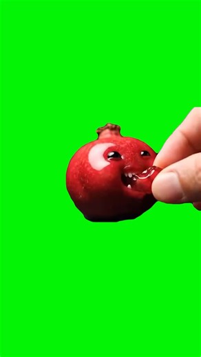Niche Fruit Eating Themselves | Green Screen #niche #aifruit #fruit #ai #asmr #relax #veo3 #cute #meme #memes #fyp #viral | I Green Screen Things