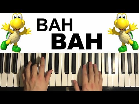 Mario Koopa Troopa "Bah Bah" Song (Piano Tutorial Lesson)