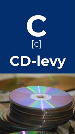 C en finés: cd-levy (CD / disco) 💿 | Alfabeto finés para principiantes 🇫🇮