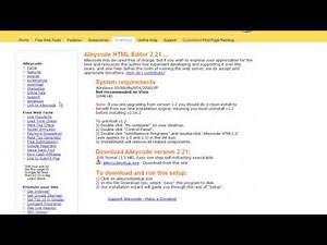 HTML Editing & Programming Tutorial -1- Installing AlleyCode
