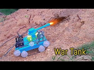 DC Motor War Tank | Homemade Mini Battle Tank Project | DIY Robot Tank