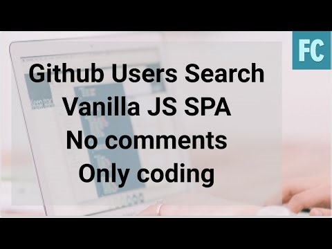 Github Users Search. Vanilla JS SPA. No comments. Only coding.