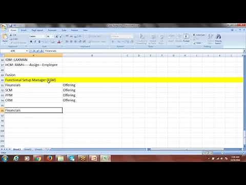 Oracle Fusion Financials Training - Functional Setup Manager