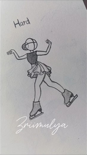 How to draw Ice Skater #drawing #stickman #art #tutorial #howtodraw #shorts