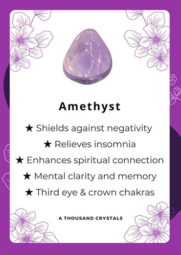 AMETHYST CRYSTAL BENEFITS, Healing Properties, Meanings - Etsy