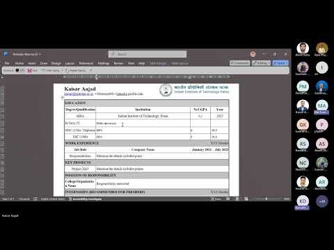Resume format guideline 2025