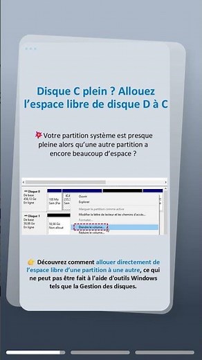 Disque C plein ? Allouez l’espace libre de disque D à C