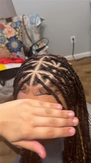 Stylish Half-Square and Half-Triangle Box Braids