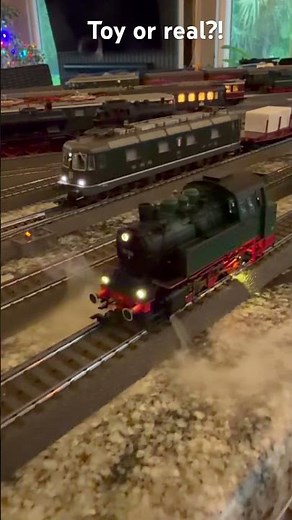 I can't believe how real this model train looks 😍 #crafts #satisfying