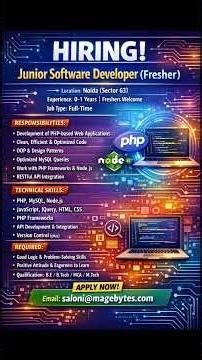 Software Developer #freshers #jobupdates #noida #jobsearch #hirespot #trending #ytshorts #itjobs