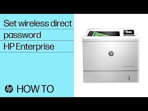 Setting a Wireless Direct Password on HP Enterprise Printers | HP Printers | HP
