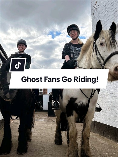What do two Ghost fans and two equestrians have in common....! @A⃞ETᕼEᖇIᔕ 𐕣 #ghost #thebandghost #papaperperuav #cardinalcopia #papaemeritus