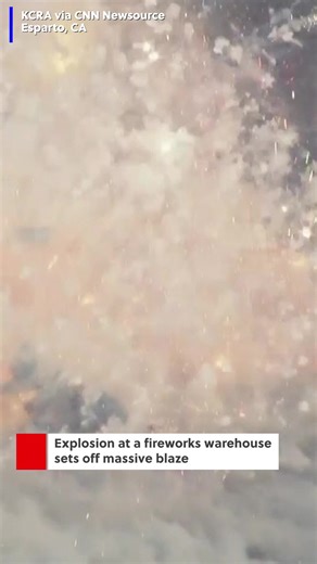 Whoa! An explosion at a fireworks warehouse triggered a massive blaze, sending thick smoke into the air and setting off a barrage of fireworks. Story: https://www.fox5vegas.com/2025/07/02/explosion-fireworks-warehouse-sets-off-massive-blaze/ - #fireworks #explosion #california | FOX5 Las Vegas