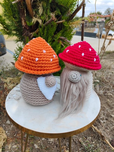 Crochet Gnome Pattern PDF | Toadstool Mushroom Fall Gnome   Video Tutorial - Etsy
