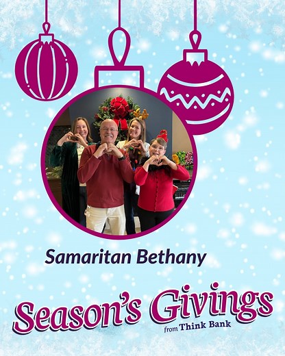 Season of Giving continues with Samaritan Bethany who provides senior living in a nurturing a place where older adults can thrive with dignity, purpose, and genuine connection. Through a full continuum of care, from independent living to assisted living, memory care, short‑term rehab, and long‑term care, they’re creating a community where choice, comfort, and well‑being come first. We’re proud to support their mission and help fuel the work that enriches the lives of our neighbors — body, mind, 