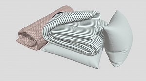 Blanket and pillows - Download Free 3D model by niteris