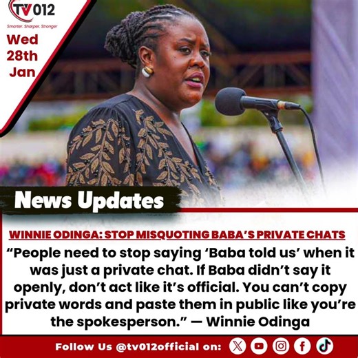 Winnie Odinga: Stop Misquoting Baba’s Private Chats